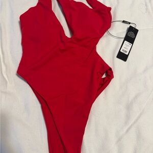 Fashion Nova Red One Piece Swimsuit